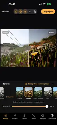 Capture de Teinte : comparaison avant et après